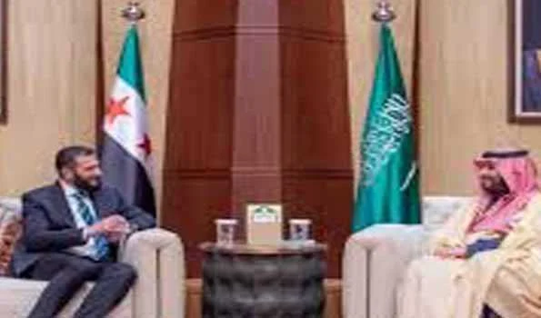 सऊदी के शाह और सीरिया के अंतरिम राष्ट्रपति ने मुलाकात की