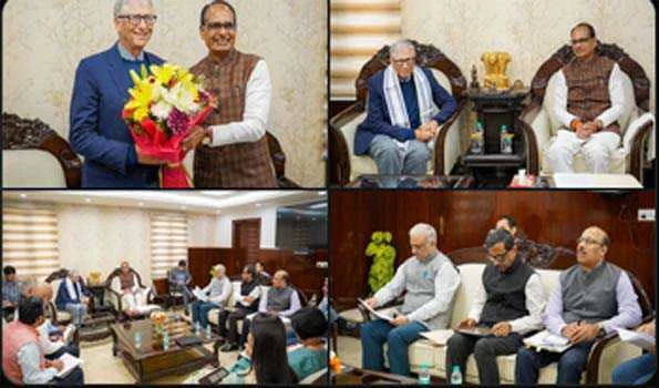 शिवराज ने बिल गेट्स के साथ की कृषि चर्चा