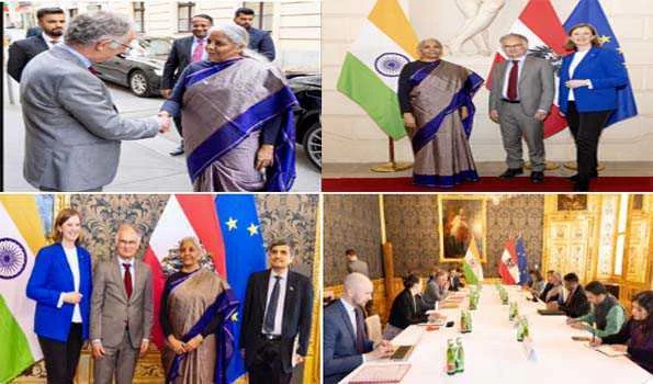 ऑस्ट्रिया के संघीय वित्त मंत्री से मिली सीतारमण