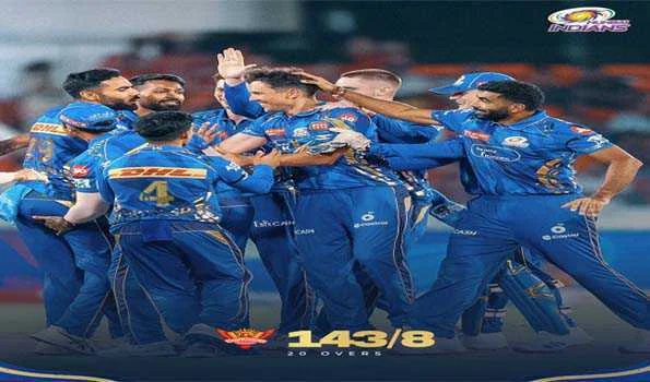 सनराइजर्स हैदराबाद ने दिया मुम्बई इंडियंस को 144 रनों का लक्ष्य
