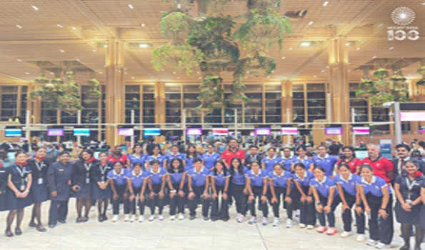 भारतीय महिला हॉकी टीम एफआईएच प्रो लीग के लिए नीदरलैंड हुई रवाना