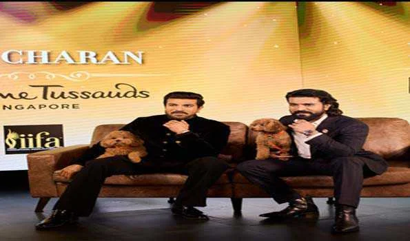 मैडम तुसाद म्यूजियम में लगायी गयी राम चरण की मोम की प्रतिमा