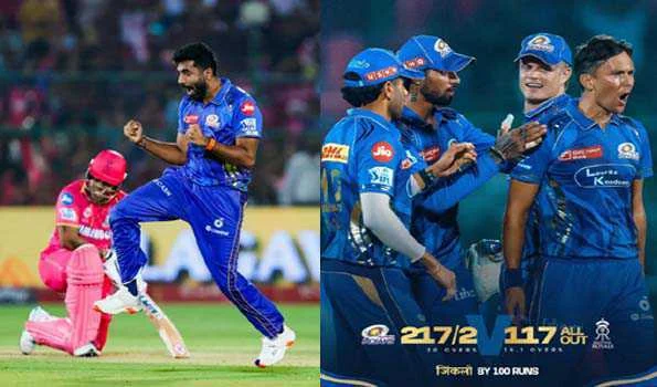 राजस्थान रॉयल्स को हराकर मुम्बई ने किया प्लेऑफ से बाहर
