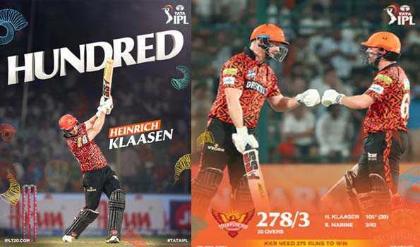 सनराइजर्स हैदराबाद ने दिया कोलकाता नाइटराइडर्स को 279 रनों का लक्ष्य