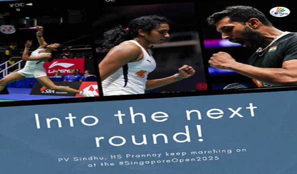 सिंधु और प्रणय ने सिंगापुर ओपन के प्री क्वार्टर फाइनल में किया प्रवेश