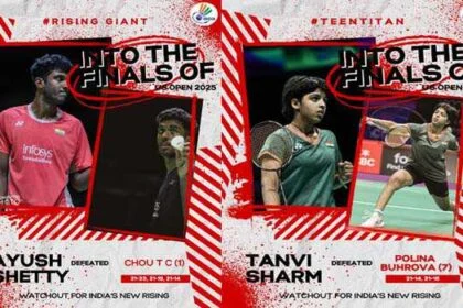 आयुष शेट्टी और तन्वी शर्मा यूएस ओपन के फाइनल में