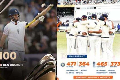 इंग्लैंड ने भारत को पांच विकेट से हराया