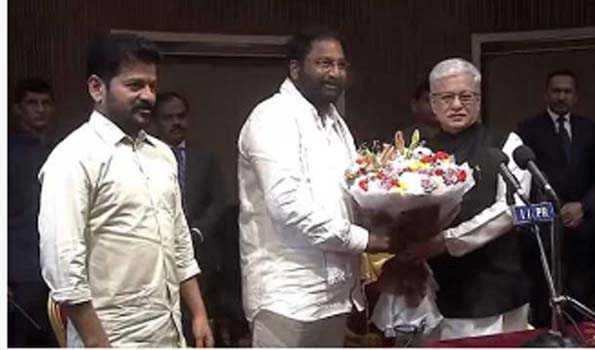 तेलंगाना के राजभवन में ली तीन नये मंत्रियों ने शपथ