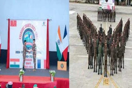 फ्रांस में सैन्य अभ्यास ‘शक्ति’ के दौरान दोनों देशों के सैनिकों ने किये योगासन