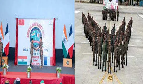 फ्रांस में सैन्य अभ्यास ‘शक्ति’ के दौरान दोनों देशों के सैनिकों ने किये योगासन