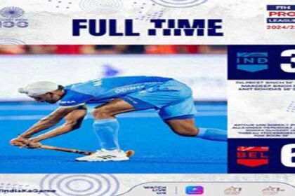 बेल्जियम से 3-6 से हारा भारत