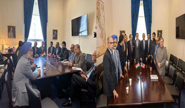 भारतीय सर्वदलीय प्रतिनिधिमंडल ने अमेरिकी संसद के महत्वपूर्ण प्रतिनिधियों के साथ मुलाकात की