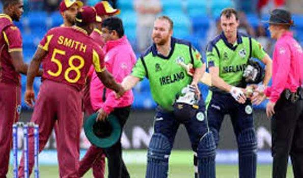 वेस्टइंडीज ने आयरलैंड को 62 रनों से हराया
