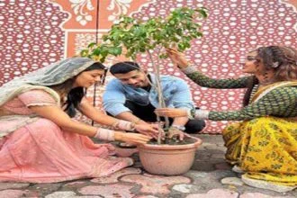 ‘बड़ी हवेली की छोटी ठकुराईन’ के कलाकारों ने पौधे लगाकर दिया हरियाली का संदेश