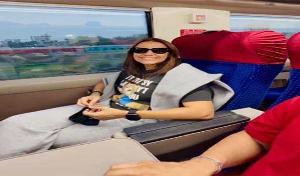 नेहा धूपिया ने मुंबई से सूरत तक वंदे भारत ट्रेन यात्रा की, बचपन की यादों में खो गयी