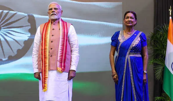 मोदी को सर! कह नमन किया त्रिनिदाद- टोबैगो की प्रधानमंत्री कमला ने,सर्वेच्च सम्मान की घोषणा की