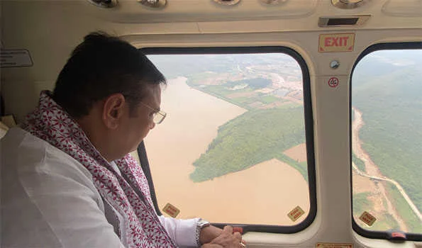 भजनलाल ने सवाईमाधोपुर जिले में बाढ़ प्रभावित गांवों का किया हवाई सर्वेक्षण