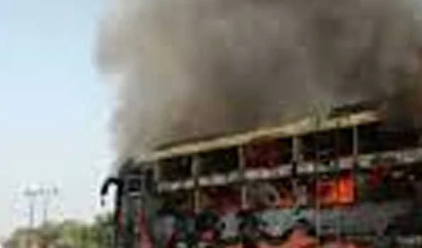 जैसलमेर जिले में थईयात गांव के पास हुए बस हादसे में 20 लोगों की मौत, 15 घायल