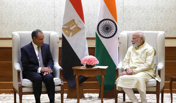 मिस्र के विदेश मंत्री ने मोदी से मुलाकात की