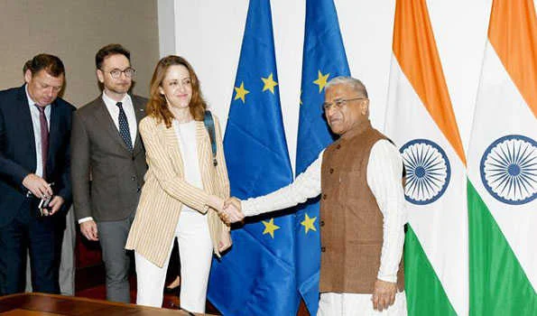 यूरोपीय संसदीय प्रतिनिधिमंडल ने हरिवंश से की भेंट