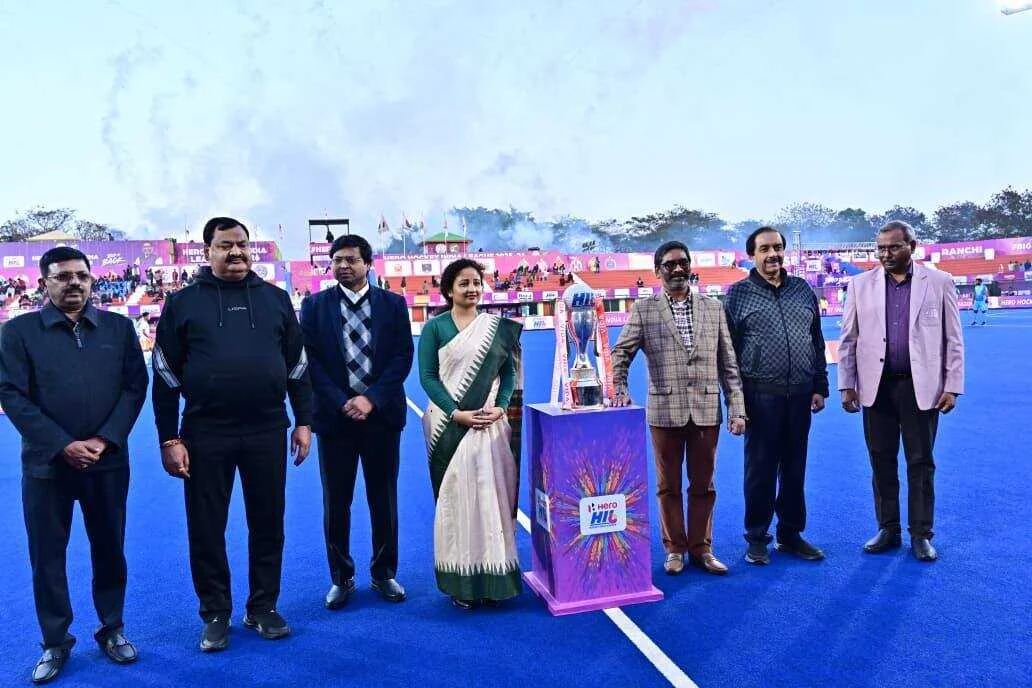 रांची में हीरो हॉकी इंडिया लीग (मेंस) 2025-26 का उद्घाटन, मुख्यमंत्री हेमन्त सोरेन रहे उपस्थित